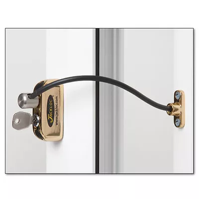 Jackloc Cable Window Restrictor 200mm For UPVC Child Safety With Key Lock Brass • £33.99