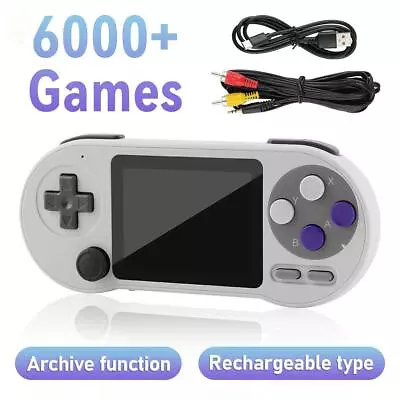 SF2000 3 Inch IPS Handheld Game Console Built In 6000 Games Retro Games FC/SFC++ • $28.38