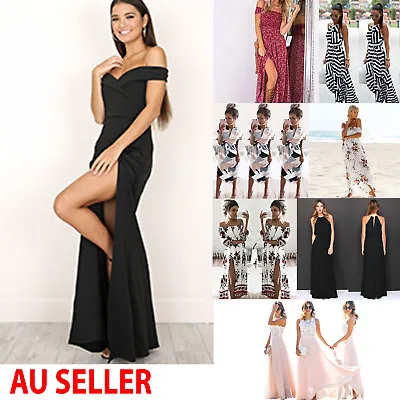$21.86 • Buy Women's Off Shoulder Dress Bodycon Evening Party Cocktail Short Mini Dress AU