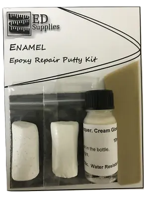 Cream Enamel Baths Sinks Toilets & Shower Trays Epoxy Repair Putty Kit – Chips • $24.11