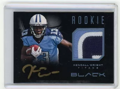2012 Black Kendall Wright Rookie Prime Patch Auto RC /49 Titans Beautiful Card! • $4.95