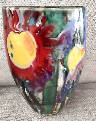 £29 • Buy DARTINGTON POTTERY HANDPAINTED VASE Signed And Dated By The Artist