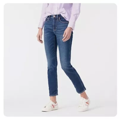 J Crew 9” Vintage Straight Leg Medium Wash Ankle Jeans Size 24 Blue Denim • $20