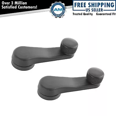 $15.69 • Buy Manual Window Crank Black Driver Passenger Side Pair For VW Beetle Golf Jetta