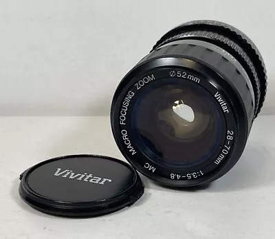 Vivitar 28-70mm 1:3.5-48 F4.8 Macro Focusing Zoom Camera Lens • £9.99