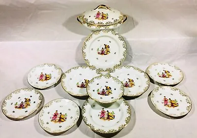 Limoges France Nankin Part Dinner Dessert Service Chinese Pattern 11 Pieces • £160.38