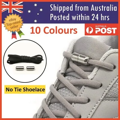 No Tie Locked Elastic Shoelace Shoe Lace Lazy Laces Sneakers Sports Kids Adults • $6.75