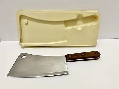 $30 • Buy Vintage Chicago Cutlery Meat Cleaver Chopper Knife PC-1 PC1 Wood Handle 7”