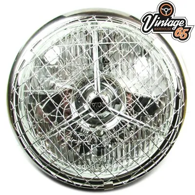 Pair Of Stainless Steel Stone Guards Classic Car 7  Headlight Lamp Mini • $52.59