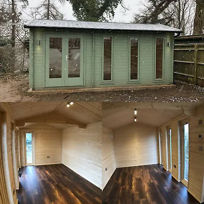 3m By 5.7m Log Cabin Ideal For Garden Office Or Gym • £9250