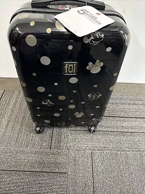 FUL Disney Minnie Mouse Black Polka Dot Luggage 21” - Spinner Wheels - NEW* • $119.99