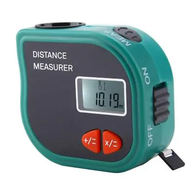 LCD Ultrasonic Distance Meter Tape Measure Handheld Electronic Tool • £15.54