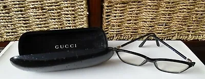 GUCCI Designer Eyeglasses Frames With Case - Black - 44-15-135 - Made In Italy • $19.99