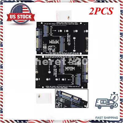 2PCS 2 In 1 M.2 NGFF/Msata SSD To SATA III 3.0 Adapter Converter Card 2242 2230 • $15.78