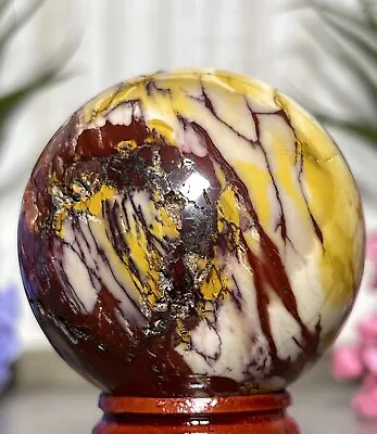 MOOKAITE SPHERE - Mineral Red Yellow Crystal Chakra Reiki Jasper Stone Rock Orb • $34.50