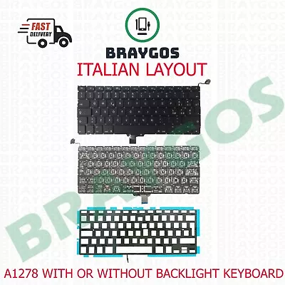 For Apple Macbook Pro A1278 13.3  ITALIAN Layout Laptop Keyboard & Backlight • $27.50