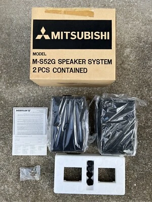 $29.99 • Buy MITSUBISHI M-S52G Speakers Wall Mount Or Bookshelf 30W 2-Way Tweeter Woofer NOS!