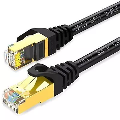 Cat7 Ethernet LAN Network Patch Cable Cord 3ft High Speed Modem Router Black US • $5.99