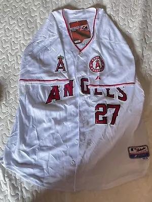 Majestic Apparel Mike Trout Los Angeles Angels White W/61st Patch Men's Jersey • $25