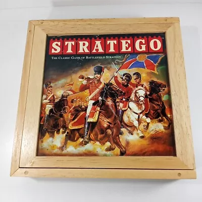 STRATEGO Board Game Nostalgia Series Wooden Box Milton Bradley 2002 • $24.99