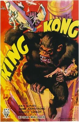 King Kong Colorized Version On DVD (1933). RARE! UNCUT! KAIJU! DISC Case & Art • $24.99