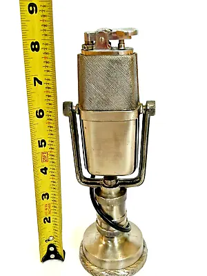 Vintage Microphone Desk Tabletop Lighter Japanese 1950's RARE! COMOY'S OF LONDON • $689.99