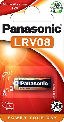 1 X A23 PANASONIC® Alkaline Battery 23A LRV08. MN21 GP23A 23A 12V Long Exp • £2.52