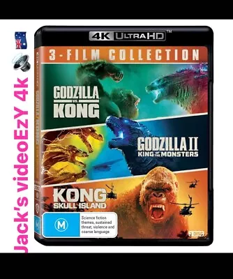 Trilogy Boxset: 4k Godzilla Vs King Kong 4k Movies UHD Bluray 3-Film Boxset • $88