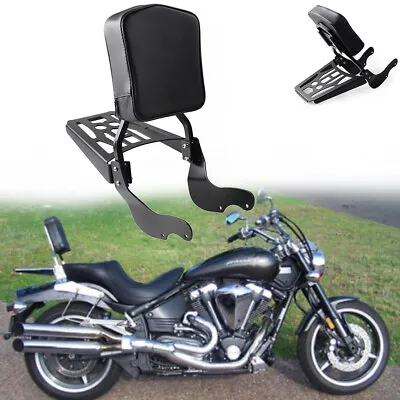 For Victory 2003-Up Vegas Kingpin Sissy Bar Backrest Pad Luggage Rack Black • $179.35