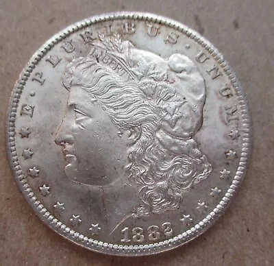1882-cc Morgan Silver Dollar Raw Uncertified & Circulated. Better Grade. • $195.50