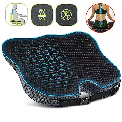 Memory Foam Car Front Seat Cushion Wedge Driver Back Pressure Relief Pillow Mat • £17.95