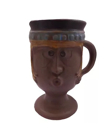 B Welsh Pacific Stoneware Pottery Queen Mug Folk Art Vintage Cup • $32.17