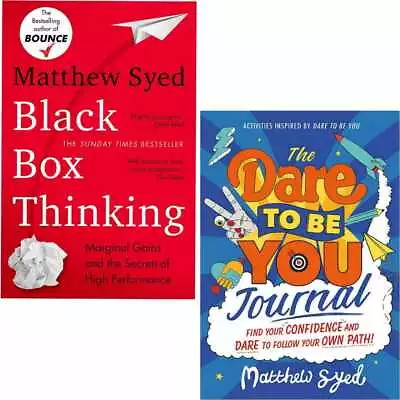 Matthew Syed 2 Books Collection Set Black Box ThinkingDare To Be You Journal • $25.15