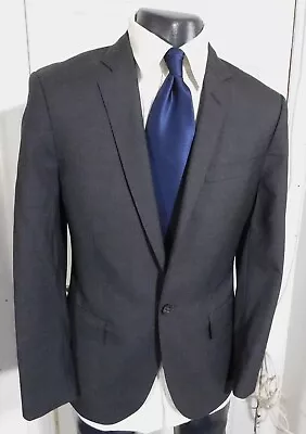 J Crew Ludlow Super 120's Size 38 Short Dark Gray 1 Button Wool Sportcoat • $49.99