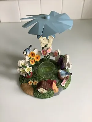 $23 • Buy Yankee Candle Moving Bird House Flowers Tea Light Holder -Vintage Umbrella Turns