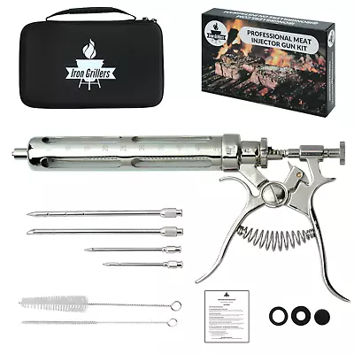 Marinade Meat Injector Gun Flavor Syringe Kit For BBQ Grills And Smokers • $54