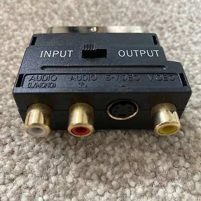 £1.25 • Buy Scart To Composite Audio/Video And S-Video Adapter, Gold-plated, In/Out, Black