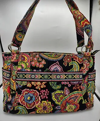Large Vera Bradley Symphony In Hue Stephanie Shoulder Bag Handbag Purse Tote • $22.99