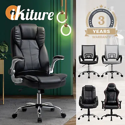 $141.90 • Buy Oikiture Office Chair Gaming Computer Executive Chairs Racing Seat Recliner