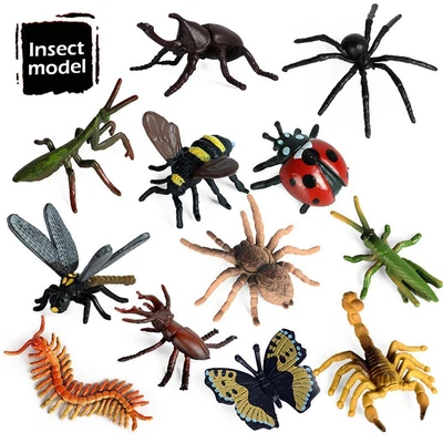 £5.80 • Buy 12x Plastic Insect Model Figures Toy Bugs Scorpion Bee Jungle Decors 2022 NEW