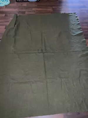 $49.95 • Buy Vintage US Army Military Issued Wool Field Blanket - 66  X 84 