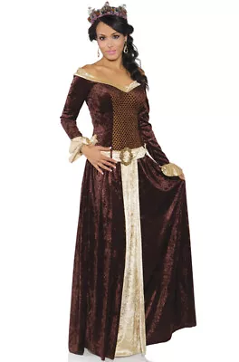 Renaissance Medieval My Lady Queen Adult Costume • $28