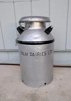 Vintage PALM DAIRIES Canada 19” 5 Gallon Milk Can Jug • $340