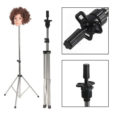 £14.39 • Buy Adjustable Wig Head Stand Mannequin Tripod Holder For Hairdressing Training Hot