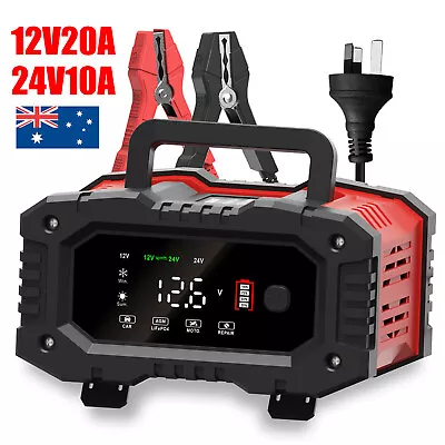 20A 12V 24V 20 Amp Car Battery Smart Charger For Lead Acid LiFePo4 AGM Battery • $68.99