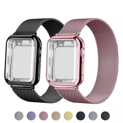 $12.34 • Buy Magnetic Metal Watch Band Strap Case For Apple Watch 8 7 6 SE 5 4 3 2 41/45/49mm