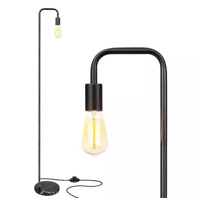 Modern Floor Lamp -Minimalist Metal Industrial Standing Lamp With Marble Base... • $67.68