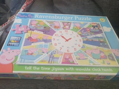 £9 • Buy Ravensburger 9510 Peppa Pig Clock 60 Piece Jigsaw Puzzle