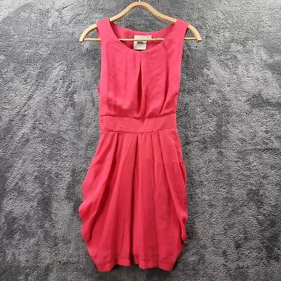 $27.95 • Buy ASOS Womens Dress Size 12 Pink Sleeveless Round Neck Pencil Tie Elastic Waist