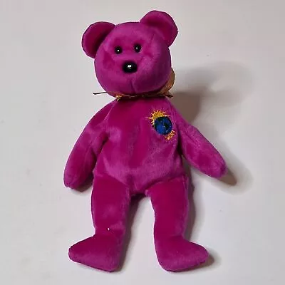 TY Beanie Baby - Millenium Bear - D.O.B 1999 - Retired - Pre-Owned - No Tags • £5.65